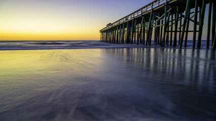 Long exposure beach pier