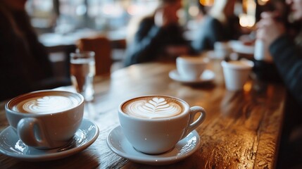 a business meeting over coffee where a manager discusses incentive programs with employees