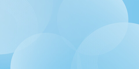 Abstract minimalist banner background, pastel colorful, blue and white gradations. Circle effect style art