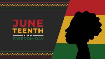 Juneteenth Independence Day. Freedom or Emancipation day. Perfect for banner and background, poster and greeting card.