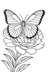 Elegant Butterfly on Detailed Flower