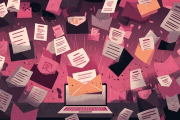 Email Inbox Overwhelmed With Error Messages and Notifications Despite a Clear Top Section Showing Potential Resolution