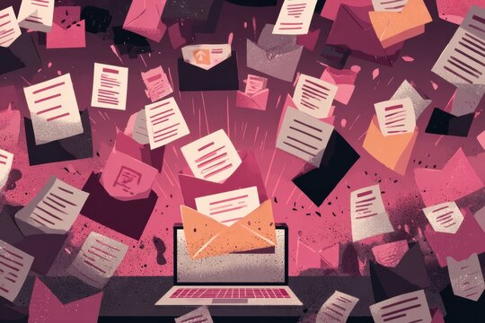 Email Inbox Overwhelmed With Error Messages and Notifications Despite a Clear Top Section Showing Potential Resolution