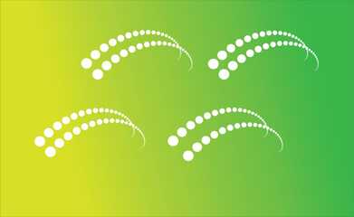 Abstract dotted swirl patterns with curved waves and gradient background vector illustration