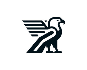 American eagle logo with clean vector balance
