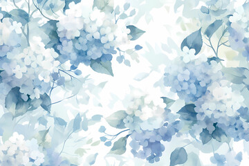 紫陽花の背景・壁紙・水彩画	