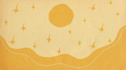 Abstract Illustration With Sun And Stars