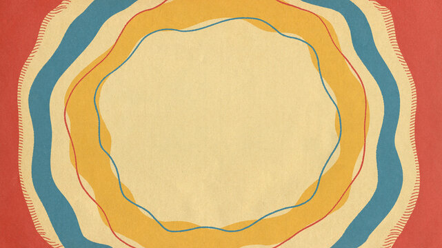 Abstract Illustration With Blank Space and Wavy Rays