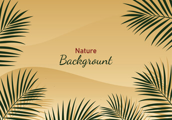 Nature Background of coconut leaves on the desert