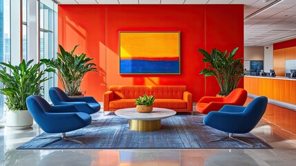 Anchor your design with bold, balanced color choices.
