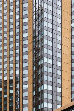 Contemporary Office Building Facade with Glass Panels