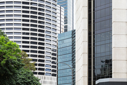 Intricate Architectural Lines of Urban Skyline in Australia