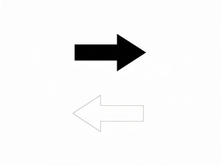 矢印　白　黒