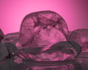 colored ice for podium background presentation of perfumery jewelry medicine cosmetics products