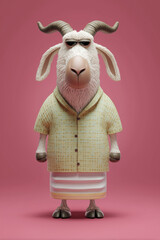 funny cow with a bow