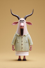 funny goat with a beard