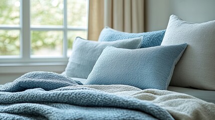 Anchor your room with calming tones and textures