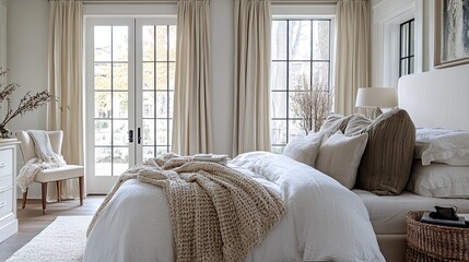 Anchor your room with calming tones and textures