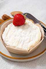 French cheeses collection, Saint-Felicien cow's milk cheese with white mold from Rhone-Alpes region of France