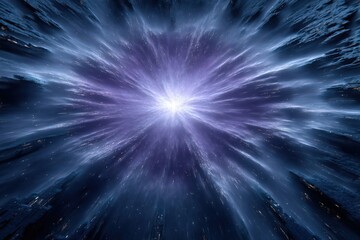 Surreal burst of light emerging from a cosmic explosion revealing energy waves radiating throughout the universe in an ethereal display of colors and cosmic energy