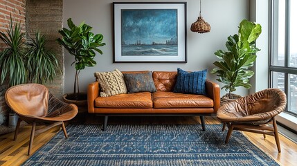 Anchor your space with grounding textures and colors