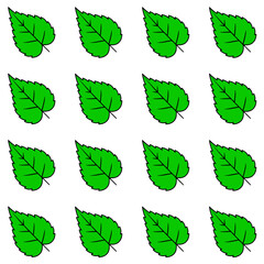 Seamless minimalist green leaf pattern with simple lines. Perfect for backgrounds, textiles, packaging, and nature or environmental design projects.