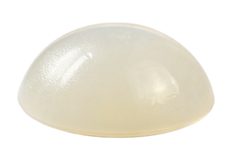 silicone implant model for cosmetic surgery, isolated PNG transparent background