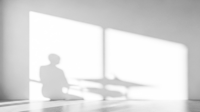Shadow silhouette window light interior design architecture indoor monochrome abstract art