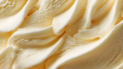 Vanilla flavor gelato - full frame background banner detail, close up of a beige surface texture of vanilla ice cream