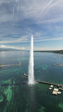 Majestic Geneva: Drone Footage of the Water Jet & City