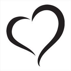 Stylized Open Heart Outline Icon