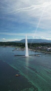 Gen&egrave;ve Majestueuse : Images Drone du Jet d'Eau & de la Ville
