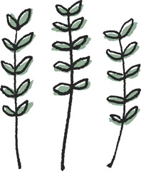 植物の葉_アナログ風