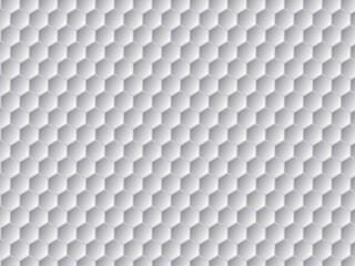 Golf ball texture background. Hexagon golf ball texture. White honeycomb background. Seamless hexagon pattern. Vector illustration