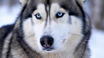 Close up view of husky dog - Powered by Adobe