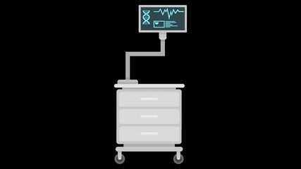 Medical Monitoring Unit: A Modern Visualization of Healthcare Technology Device on a Transparent Background - Powered by Adobe