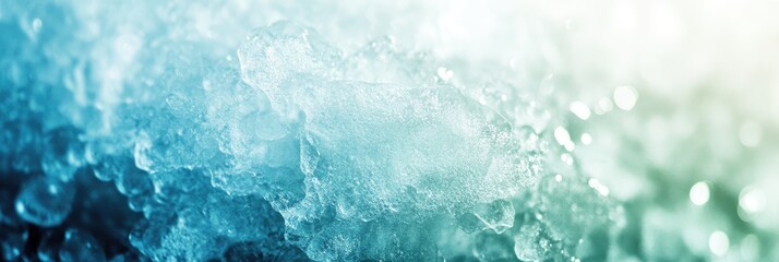 Close-up of textured ice crystals