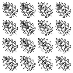 A seamless minimalist leaf pattern with simple lines. Perfect for backgrounds, textiles, packaging, and nature or environmental design projects.
