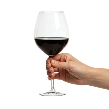 Elegant Hand Lifting Wine Glass