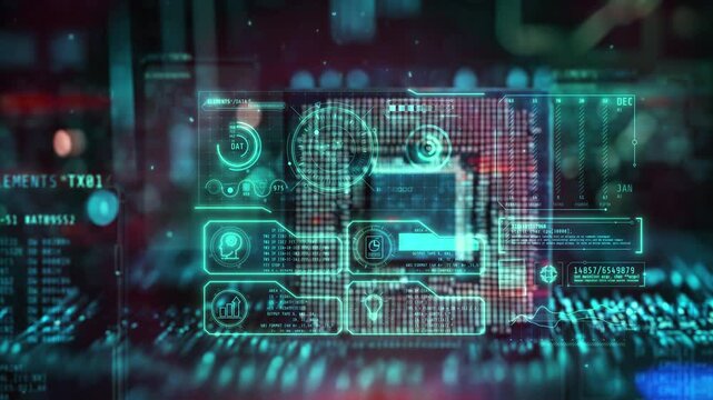 Artificial intelligence processing data in futuristic digital space - Powered by Adobe