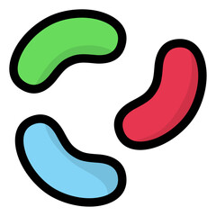 jelly bean candy icon