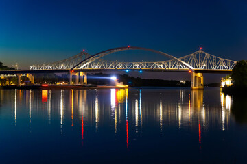 La Crosse Cass St Bridge Illuminated at Night