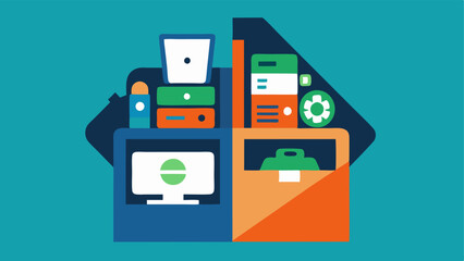 Before and After A split illustration showing a cluttered drawer filled with old electronics on one side and a clean organized space with new gadgets on the other emphasizing the