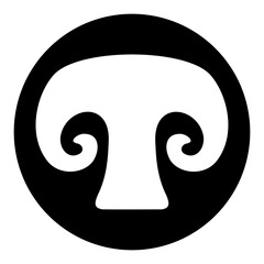 button mushroom icon	