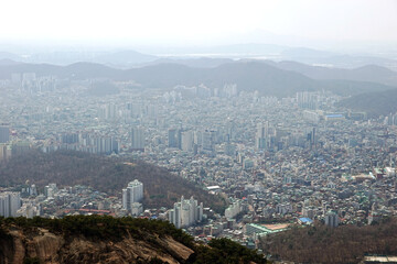 Panoramic View of Eunpyeong District from Bukhansan Mountain, Seoul