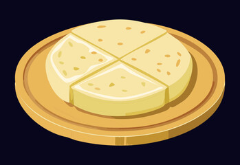 Dough Sliced into Portions - Vector Illustration