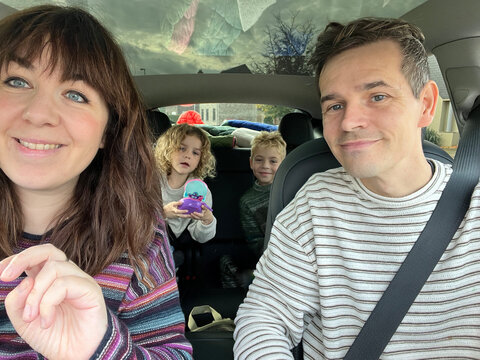 family road trip: smiles and fun times in the car