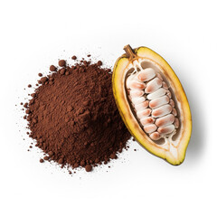 Cacau, chocolate em pó