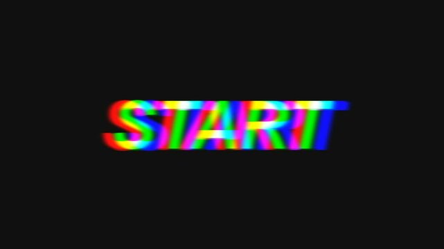start glitch animation