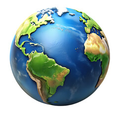 A Detailed Rendering of Planet Earth